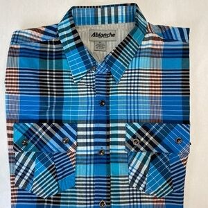 ABLANCHE Western Button Down  Short Sleeve size XL